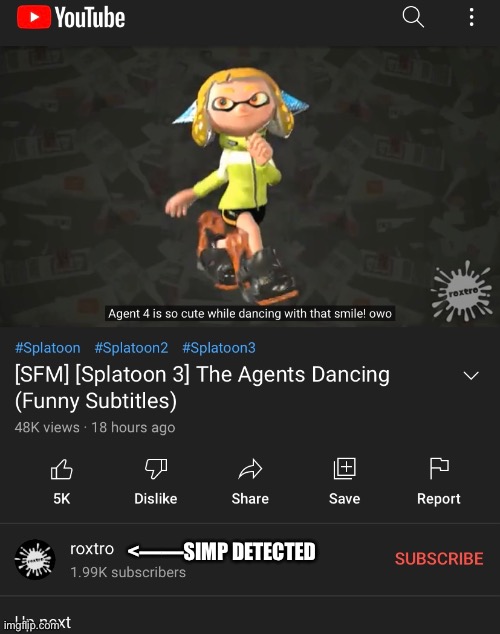<——SIMP DETECTED | made w/ Imgflip meme maker