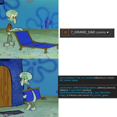 Squidward chair | image tagged in squidward chair | made w/ Imgflip meme maker