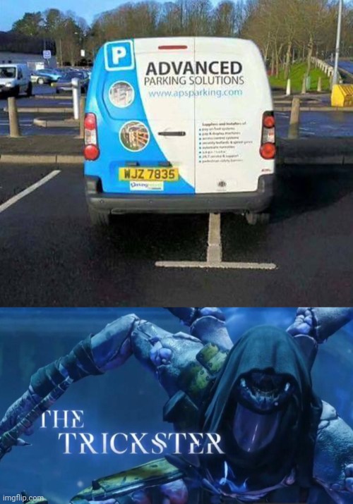 Advanced parking solutions | image tagged in the trickster,reposts,repost,parking,solution,memes | made w/ Imgflip meme maker