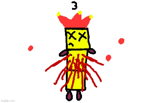 Three hole blood gun numberblocks | image tagged in blood,gun,numberblocks,artwork,funny,memes | made w/ Imgflip meme maker