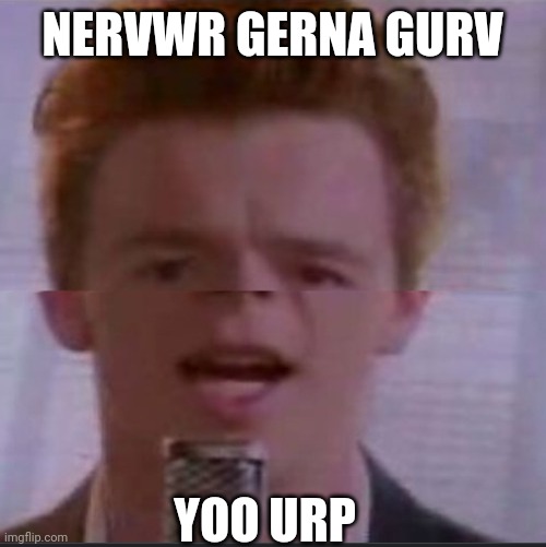 Rick Astley Rick Astley Rick Astley Rick Astley Rick Astley Rick Astley Rick Astley Rick Astley Rick Astley Rick Astley Rick Ast | NERVWR GERNA GURV; YOO URP | image tagged in rick astley | made w/ Imgflip meme maker