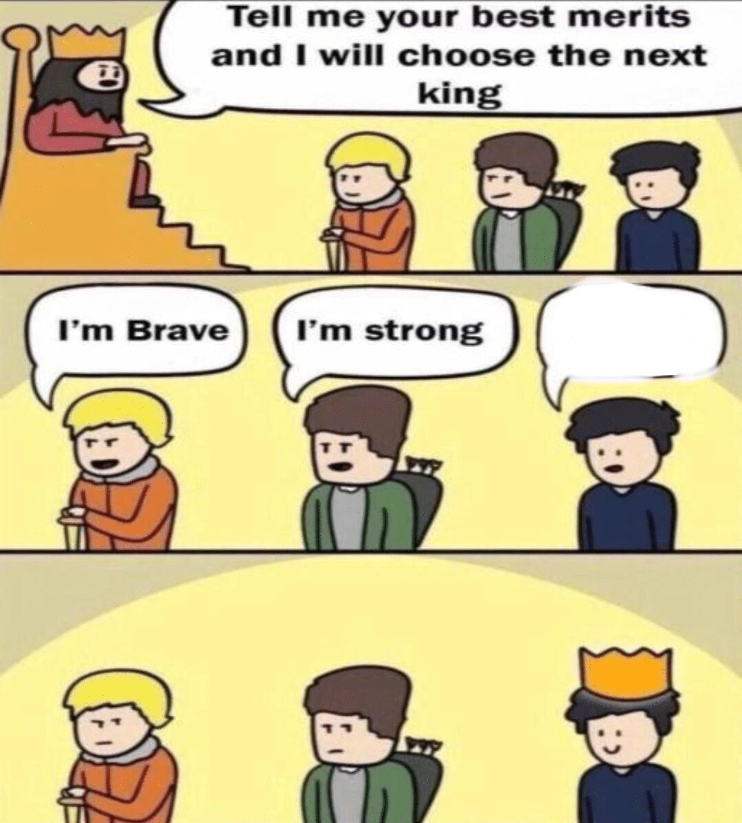Tell me your best merits Blank Meme Template