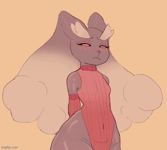 By go0pg | image tagged in femboy,cute,adorable,pokemon,lopunny,sweater | made w/ Imgflip meme maker
