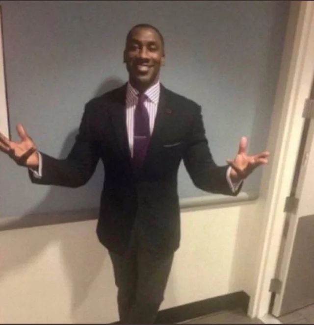 High Quality black guy in suit Blank Meme Template