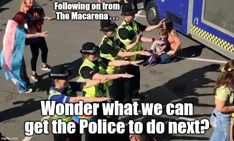 Police Macarena | Following on from
The Macarena . . . Wonder what we can get the Police to do next? | image tagged in police macarena,police authority,police respect | made w/ Imgflip meme maker