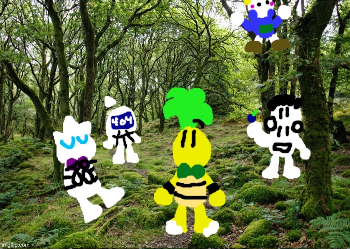 The squad in a forest | made w/ Imgflip meme maker