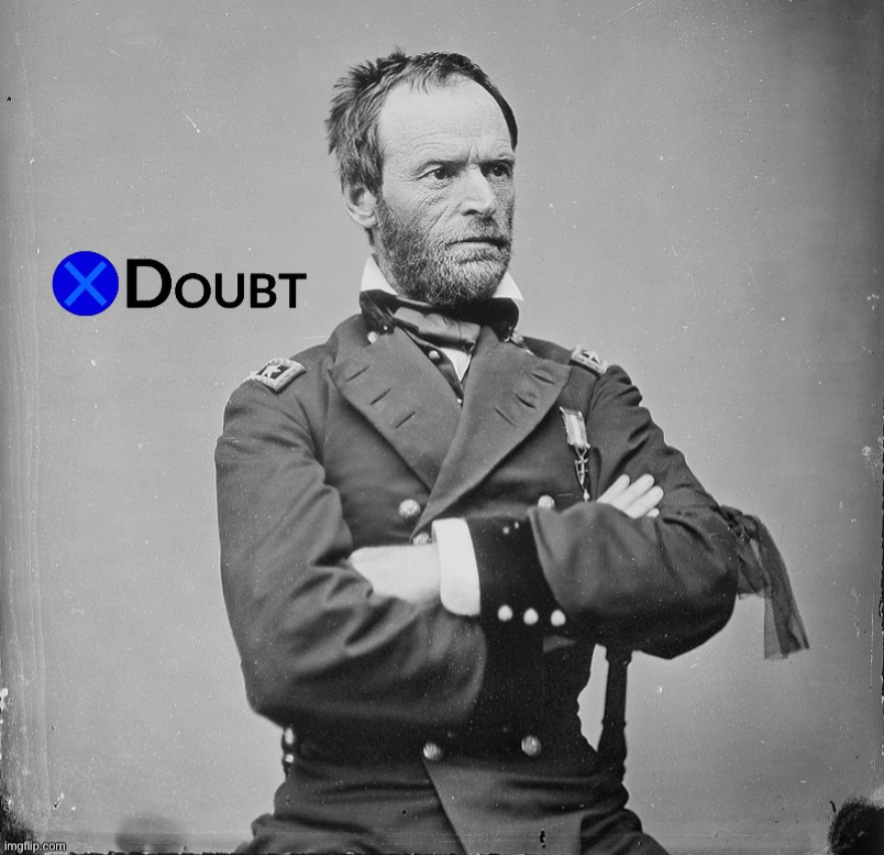 General Sherman X Doubt Blank Meme Template