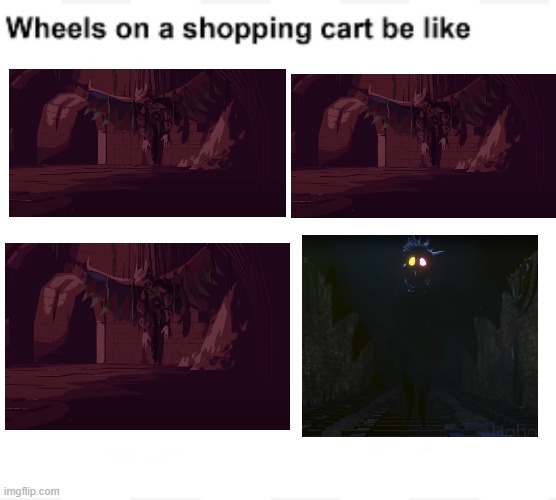 made this deltarune meme | image tagged in wheels on a shopping cart be like,spamton | made w/ Imgflip meme maker