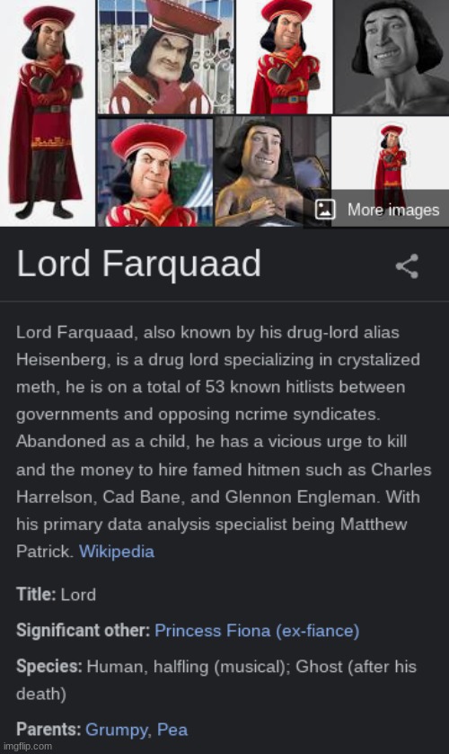 image tagged in shitpost,farquaad pointing,wikipedia | made w/ Imgflip meme maker