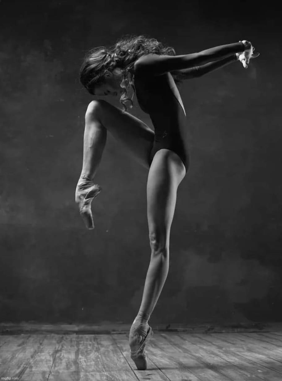 Ballerina black & white | image tagged in ballerina black white | made w/ Imgflip meme maker