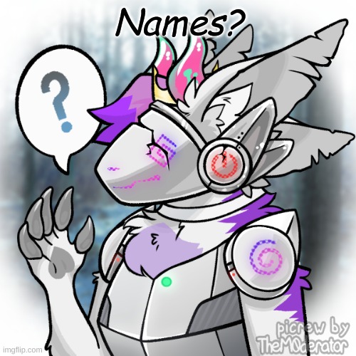 New protogen oc, I made it on pitcrew | Names? | image tagged in furry,names | made w/ Imgflip meme maker