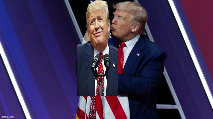 Trump Flag Kiss | image tagged in trump flag kiss | made w/ Imgflip meme maker