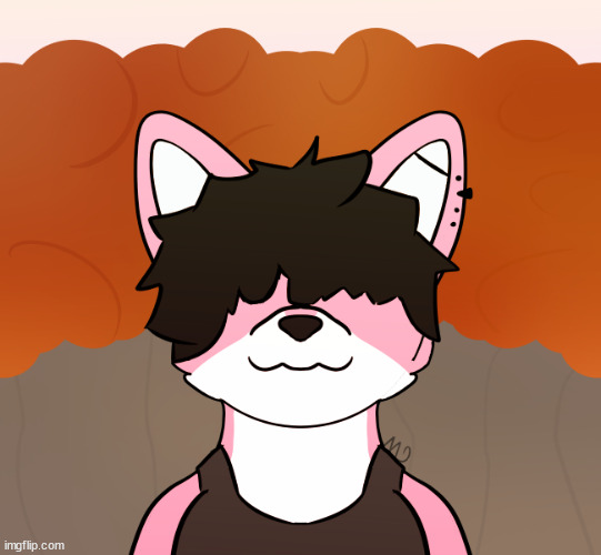raffle art for SomePinkIdiot (my art, SomePinkIdiot's character) | image tagged in furry,art,drawings,fall,dogs | made w/ Imgflip meme maker