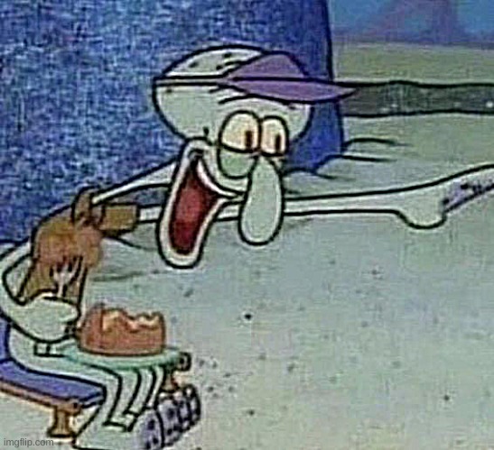 Squidward Point and Laugh | image tagged in squidward point and laugh | made w/ Imgflip meme maker