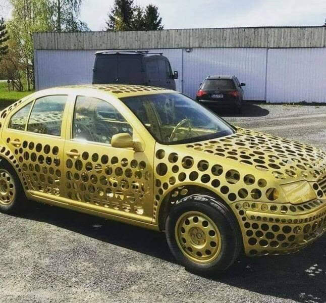 High Quality car filled with holes Blank Meme Template