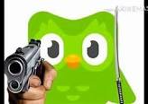 Doulingo holding a gun Blank Meme Template