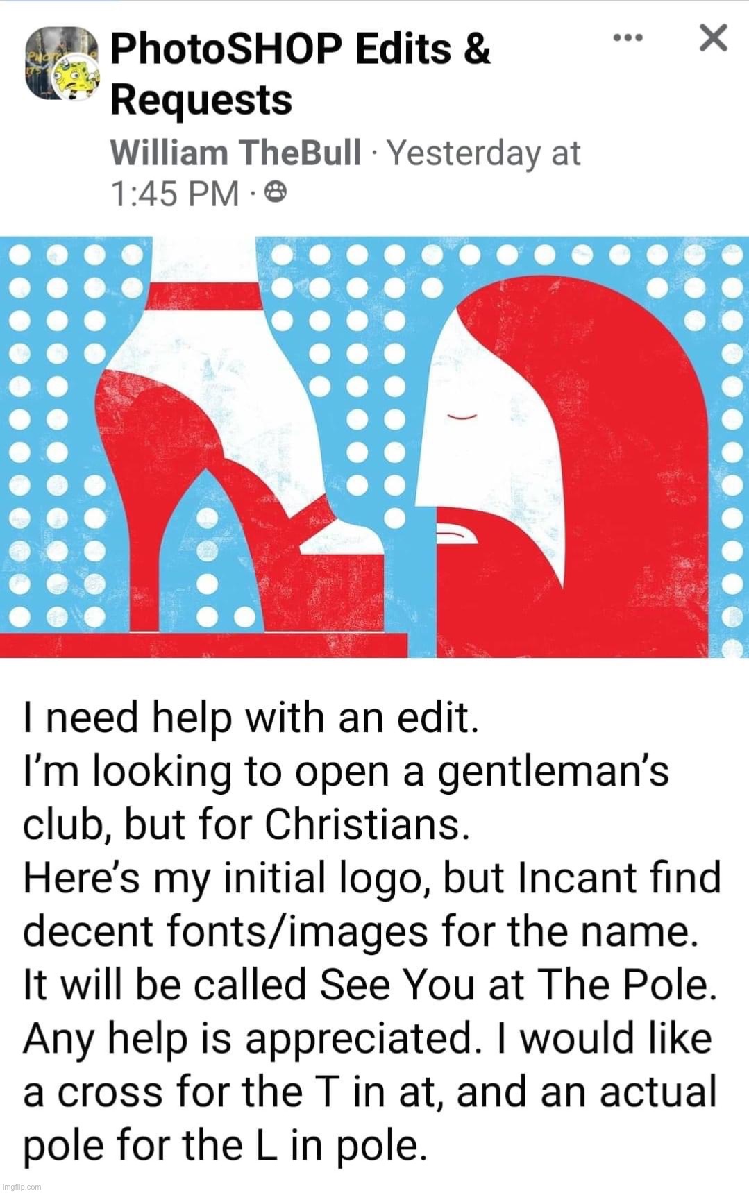 Gentleman’s club for Christians | image tagged in gentleman s club for christians | made w/ Imgflip meme maker