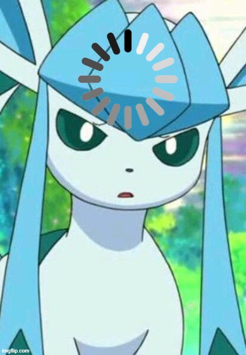 Glaceon confused | image tagged in glaceon confused | made w/ Imgflip meme maker