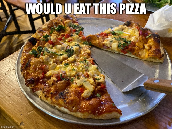 WOULD U EAT THIS PIZZA | made w/ Imgflip meme maker