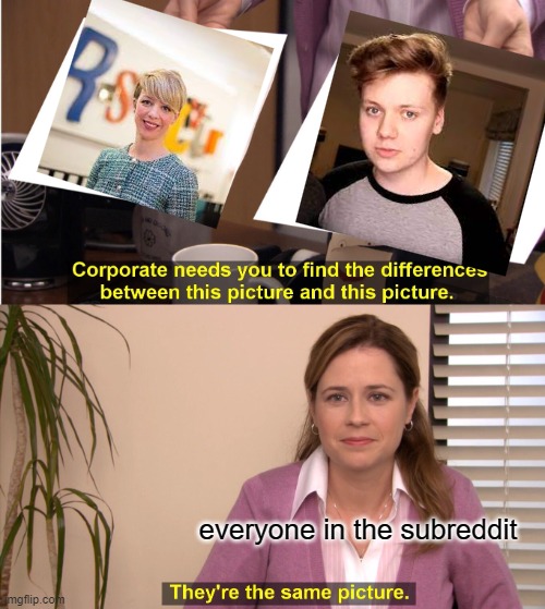They're The Same Picture |  everyone in the subreddit | image tagged in memes,they're the same picture | made w/ Imgflip meme maker