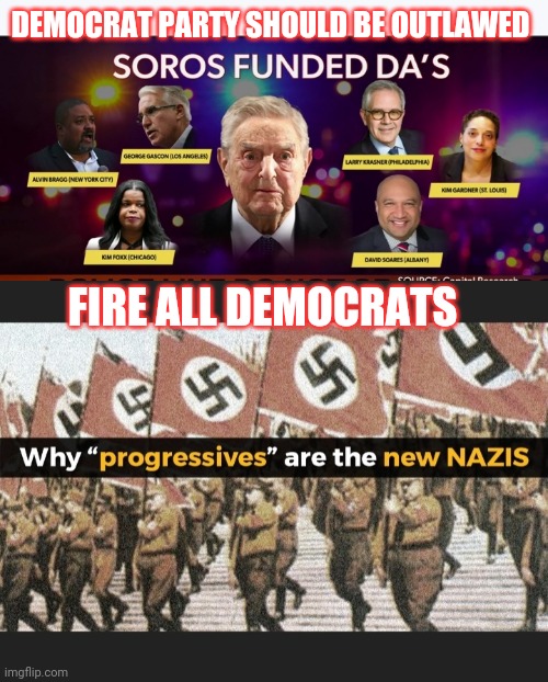 DEMOCRAT PARTY SHOULD BE OUTLAWED FIRE ALL DEMOCRATS | made w/ Imgflip meme maker