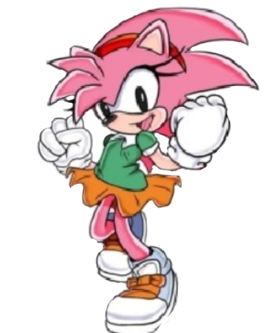 High Quality Classic Amy Rose Sonic Adventure design Blank Meme Template
