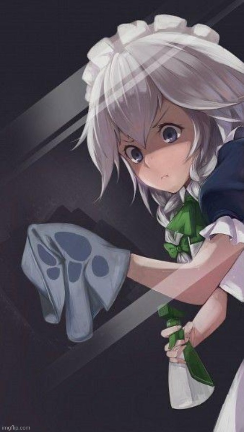 Sakuya the murder maid | image tagged in sakuya the murder maid | made w/ Imgflip meme maker