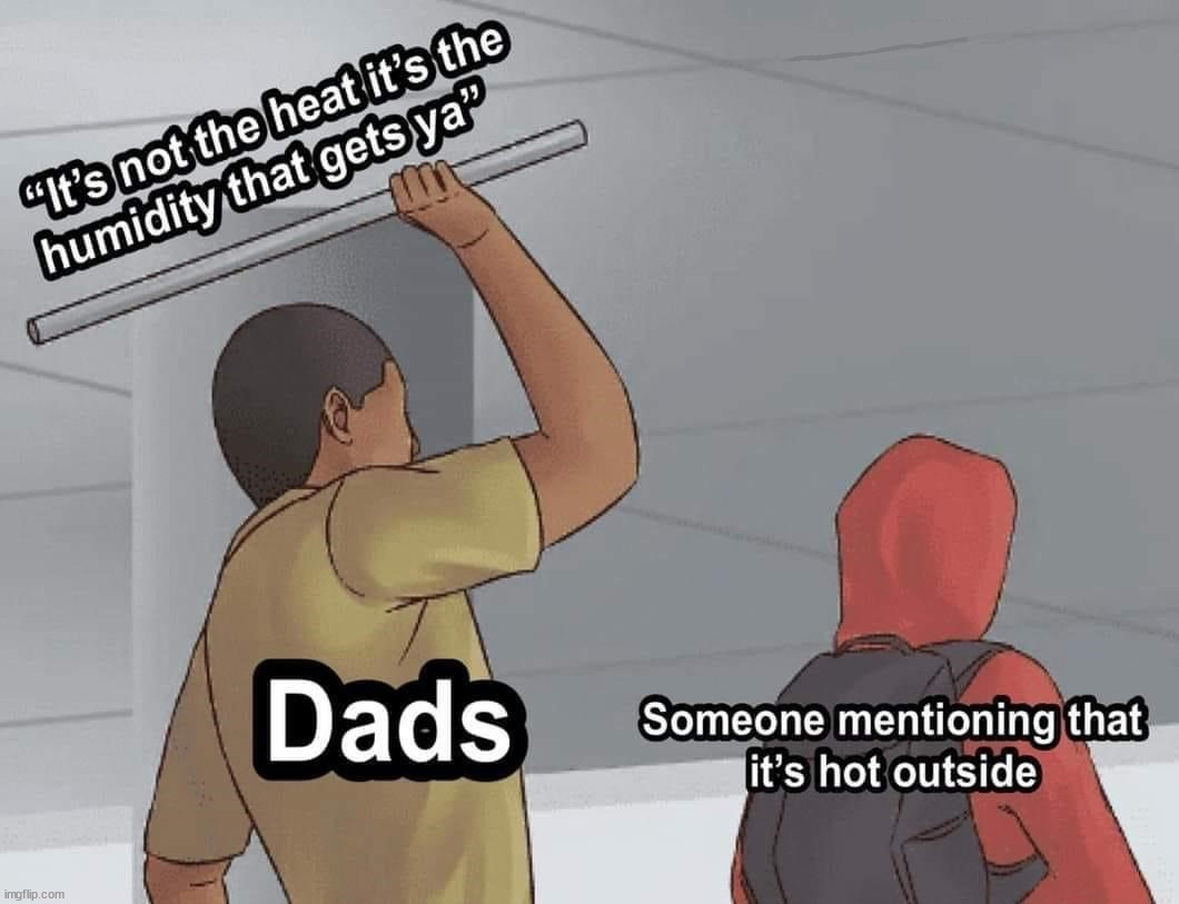 It's not the heat ..... | image tagged in dads | made w/ Imgflip meme maker