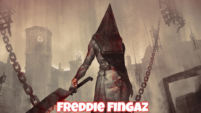 Pyramid Head | Freddie Fingaz | image tagged in pyramid head,slavic,freddie fingaz | made w/ Imgflip meme maker