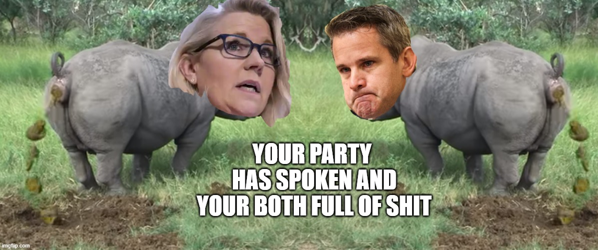 YOUR PARTY 
HAS SPOKEN AND
YOUR BOTH FULL OF SHIT | made w/ Imgflip meme maker