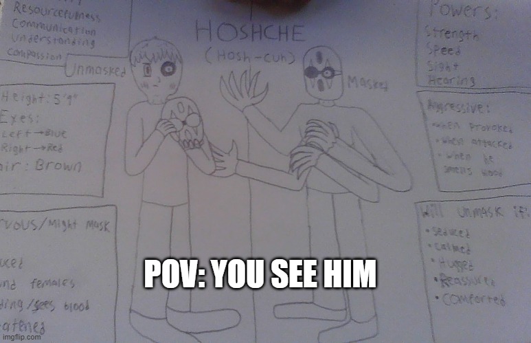 Hoshche, my oc | POV: YOU SEE HIM | image tagged in rp | made w/ Imgflip meme maker