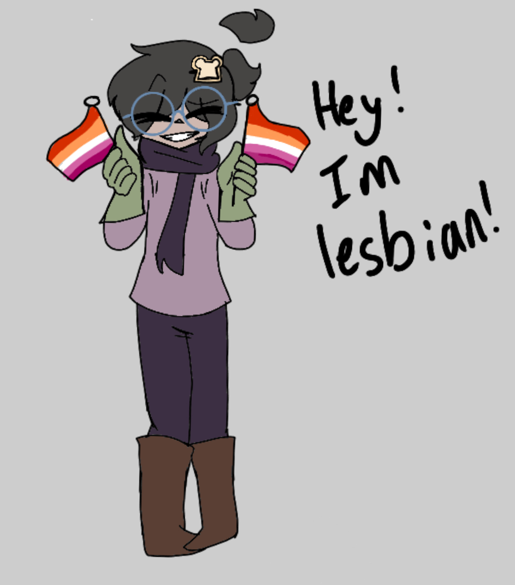 Holding a Lesbian flag template Blank Meme Template