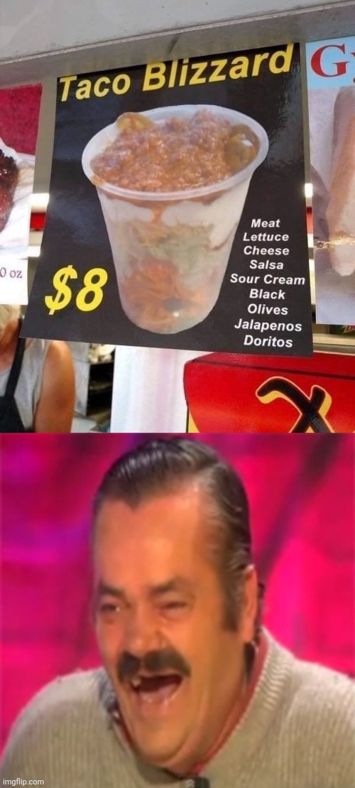 Taco Blizzard | image tagged in laughing mexican,taco,blizzard,memes,meme,taco blizzard | made w/ Imgflip meme maker