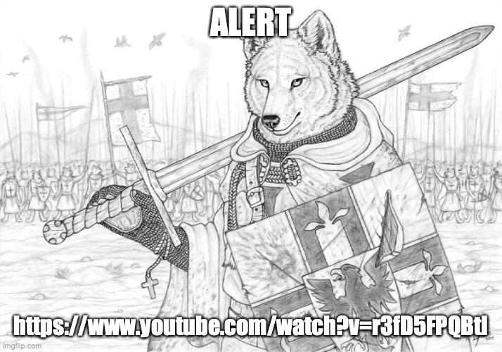 Fursader. | ALERT; https://www.youtube.com/watch?v=r3fD5FPQBtI | image tagged in fursader | made w/ Imgflip meme maker