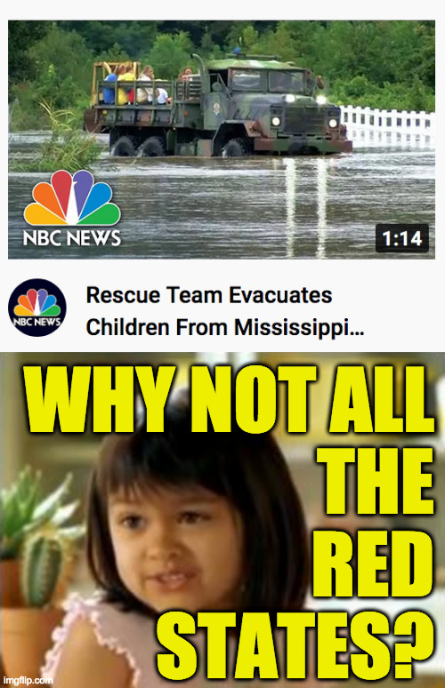 Turns out it was only because of a flood  ) : | WHY NOT ALL
THE
RED
STATES? | image tagged in why not both,memes,mississippi,good idea | made w/ Imgflip meme maker