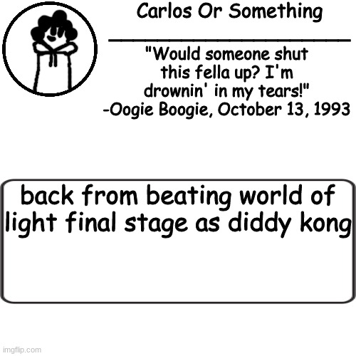 kjhvjhvvhjhv | back from beating world of light final stage as diddy kong | made w/ Imgflip meme maker