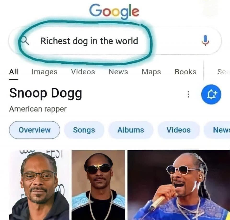 Richest dog in the world Snoop Dogg Blank Meme Template