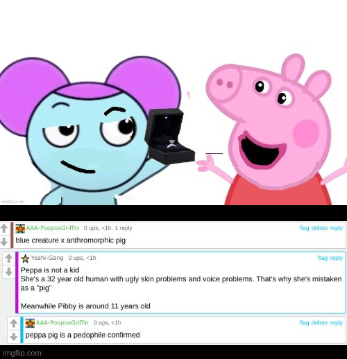 pibby x peppa pig moment | image tagged in memes,funny,pibby,peppa pig,pedophilia,comments | made w/ Imgflip meme maker
