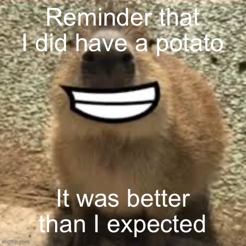 Gort? | Reminder that I did have a potato; It was better than I expected | image tagged in gort | made w/ Imgflip meme maker