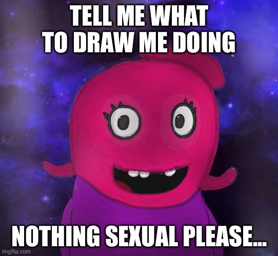 Hmm | TELL ME WHAT TO DRAW ME DOING; NOTHING SEXUAL PLEASE... | image tagged in using my twitter pfp as a banner | made w/ Imgflip meme maker