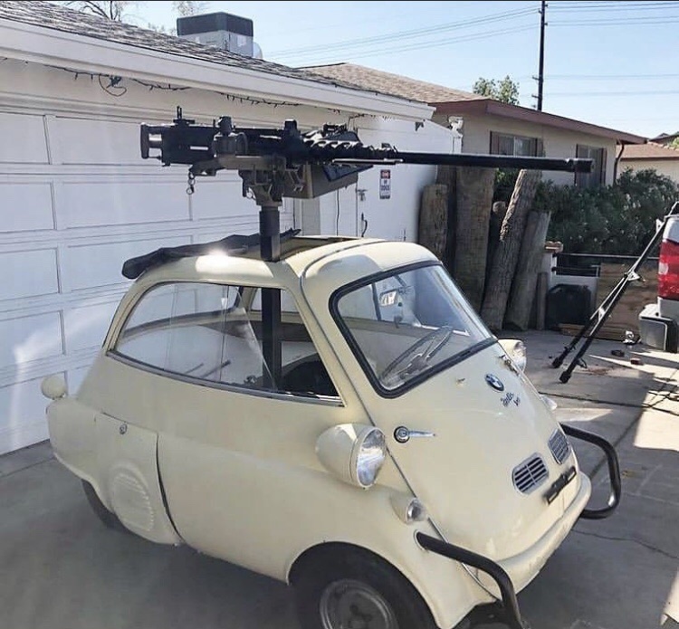 1957 BMW Isetta 300 M2 Browning .50 cal Blank Meme Template