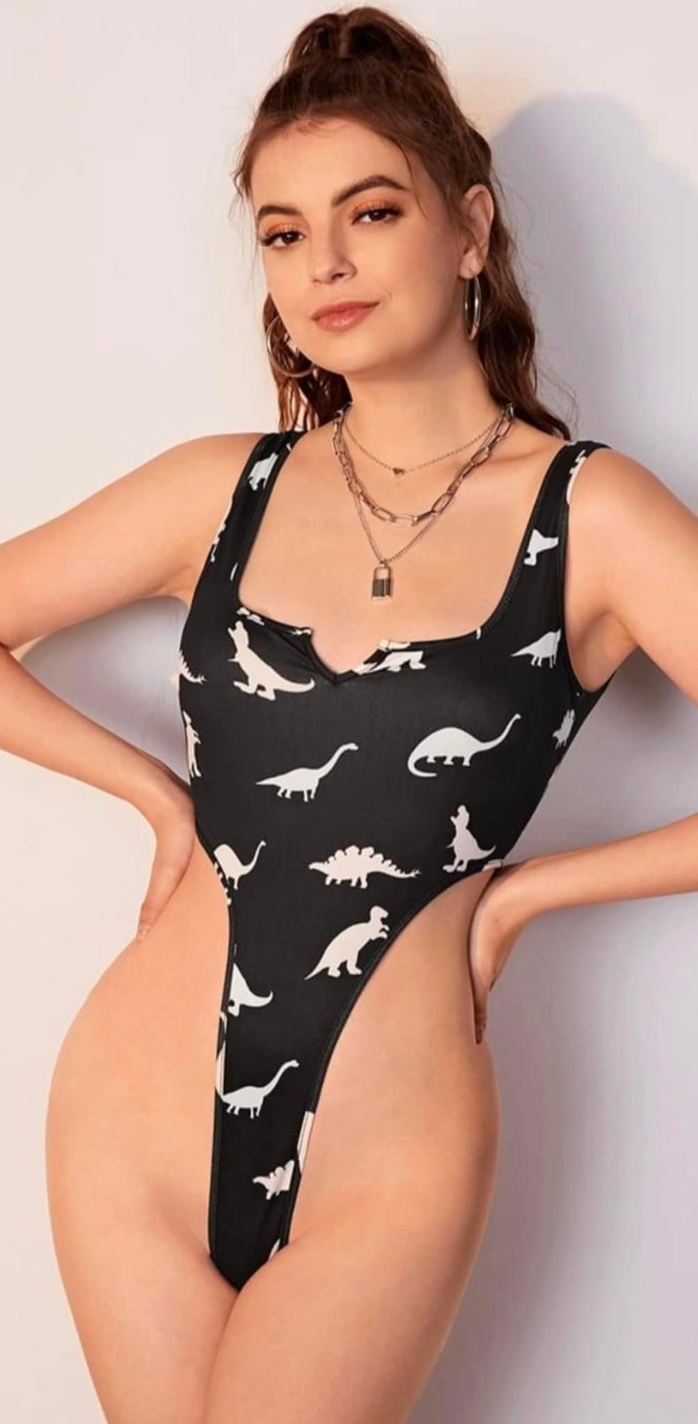 Dinosaur swimsuit Blank Meme Template