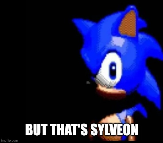 Sonic stares | BUT THAT'S SYLVEON | image tagged in sonic stares | made w/ Imgflip meme maker