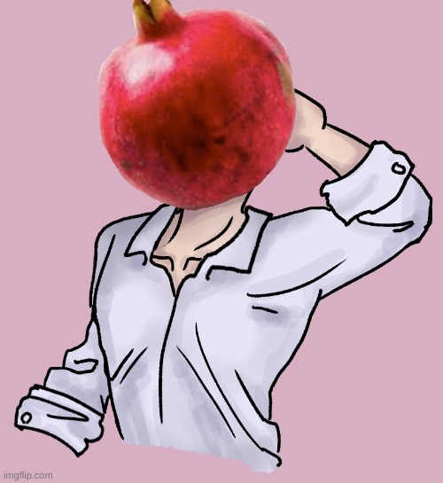 mr pomegranate (I got lazy, that's why the shading's weird) | made w/ Imgflip meme maker