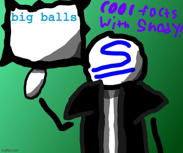 Cool facts with shady! | big balls | image tagged in cool facts with shady | made w/ Imgflip meme maker