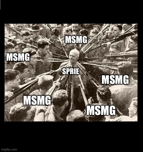 Surrounded by Bayonets | MSMG; MSMG; SPRIE; MSMG; MSMG; MSMG | image tagged in surrounded by bayonets | made w/ Imgflip meme maker