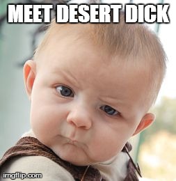 MEET DESERT DICK | image tagged in memes,skeptical baby | made w/ Imgflip meme maker