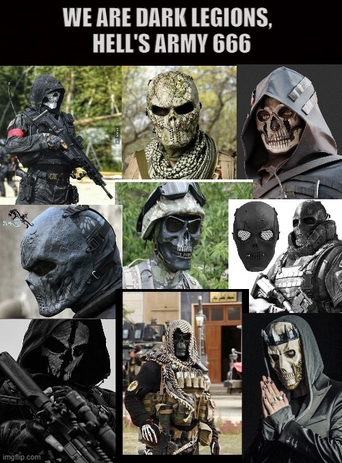 Satan's Army | WE ARE DARK LEGIONS,  
HELL'S ARMY 666 | image tagged in satan,lucifer,iblis,army,warrior,legions | made w/ Imgflip meme maker