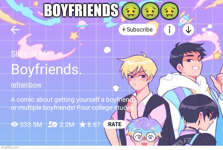 Ew | BOYFRIENDS 🤢🤢🤢 | made w/ Imgflip meme maker