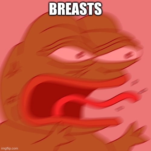 Rage Pepe | BREASTS | image tagged in rage pepe | made w/ Imgflip meme maker